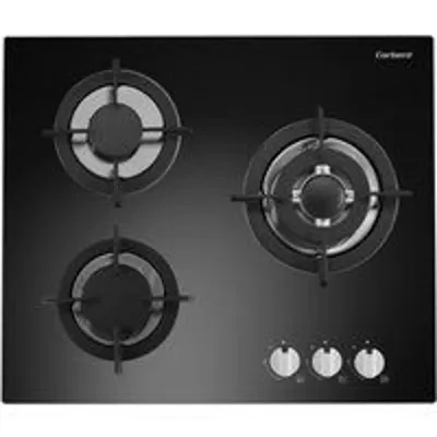 Corberó CPCGY2303N Encimera de Gas 3 Zonas 60cm en Cristal Negro