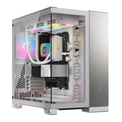 Corsair 6500X ATX Blanco/Aluminio 2x Cristal Templado USB-C