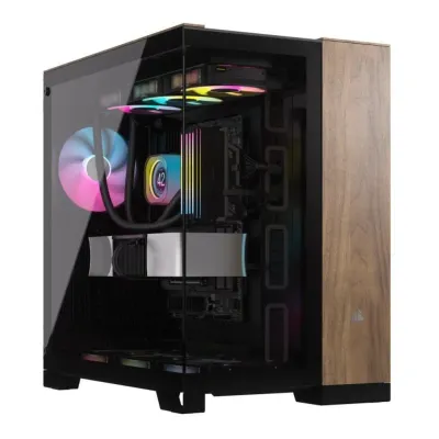 Corsair 6500X Caja de PC Cristal Templado USB 3.2 Negra/Madera