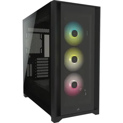 Corsair iCUE 5000X ATX RGB Cristal Templado Negra