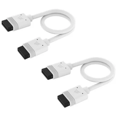 Corsair iCUE LINK Cable 2x200mm Conectores Rectos Blanco