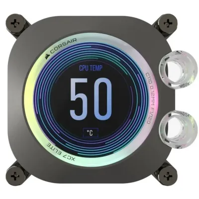 Corsair iCUE XC7 RGB ELITE LCD Bloque Agua CPU Gris Sigilo