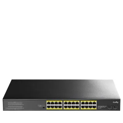 Cudy Switch 24 Puertos Gigabit 2 SFP 56Gbps PoE+ Presupuesto 300W Rack AC