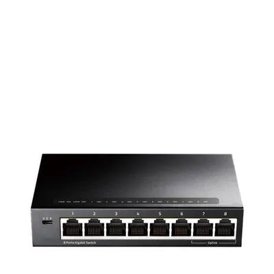CUDY Switch 8 Puertos Gigabit Ethernet 16Gbps Full Duplex VLAN Negro