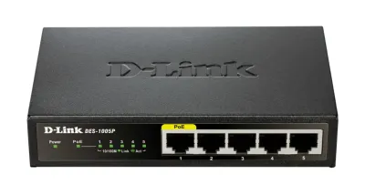 D-Link DES-1005P Switch No administrado PoE 10/100 Negro