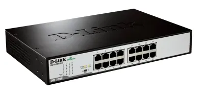 D-Link DGS-1016D/E Switch No administrado Negro Metálico