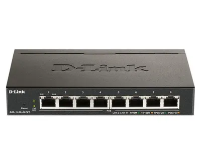 D-Link DGS-1100-08PV2 Switch gestionado L2/L3 PoE Negro