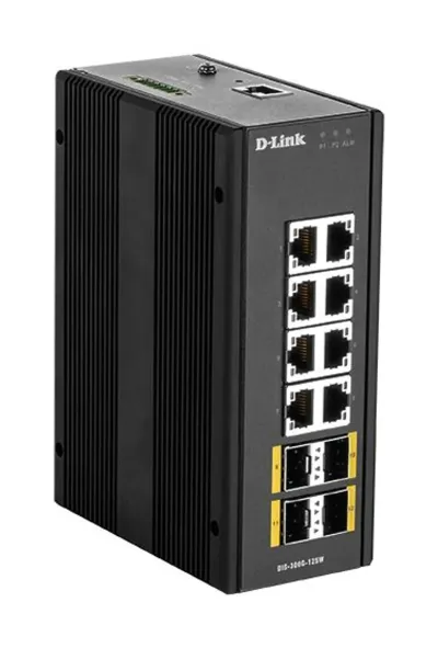 D-Link DIS‑300G‑12SW Switch gestionado L2 Gigabit Ethernet Negro