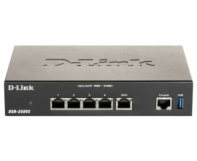 D-Link DSR-250V2 Router Inalámbrico Gigabit Ethernet Negro