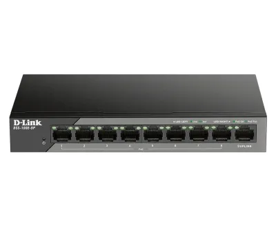 D-Link DSS-100E-9P Switch No Administrado Fast Ethernet PoE Negro