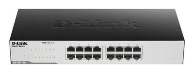 D-Link GO-SW-16G Switch Ethernet no gestionado Gigabit 10/100/1000 1U Negro