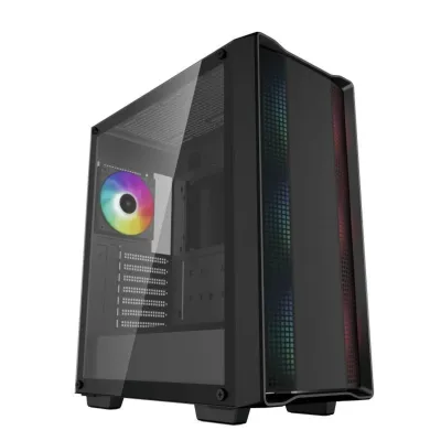 DeepCool CC560 ARGB V2 Gabinete ATX con Ventana de Cristal Templado USB 3.2 Negra