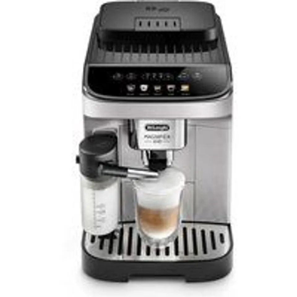 DeLonghi Magnifica Evo Cafetera Superautomática con Depósito de Leche 15 Bares Plateada 5 Bebidas