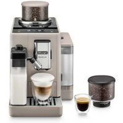 DeLonghi Rivelia Cafetera Superautomática con Depósito de Leche 19 Bares Beige