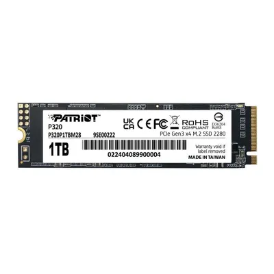 Disco Duro Patriot P320 1TB M.2 NVMe PCIe Gen3 3000MB/s Mixto