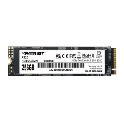 Disco Duro Patriot P320 256GB M.2 NVMe PCIe 2200MBs + Durabilidad TBW 120
