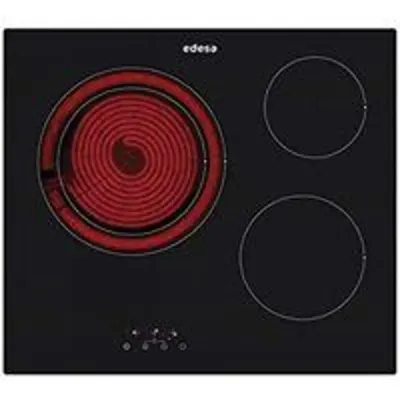 Edesa EVT6328R Vitrocerámica 3 Zonas 60cm Negro