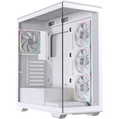 Einarex Prisma S700 RGB White Templado ATX 9 Ventiladores