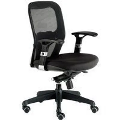Euromof Boston Silla de Oficina Ergonómica con Soporte Lumbar Negra