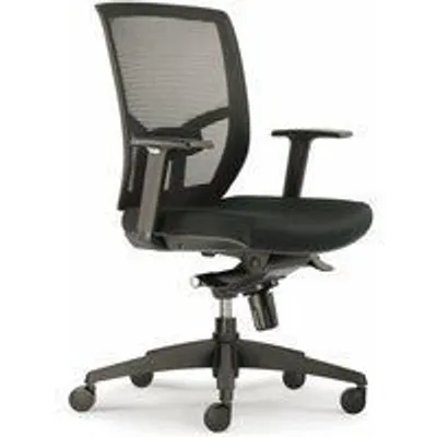 Euromof Chicago Silla de Oficina con Soporte Lumbar y Ruedas Blandas Negra