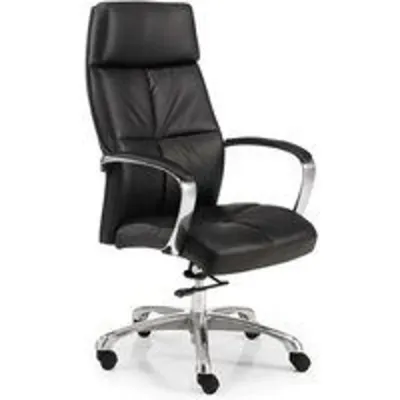 Euromof Dublín Sillón de Oficina Respaldo Alto Ecopiel Negra