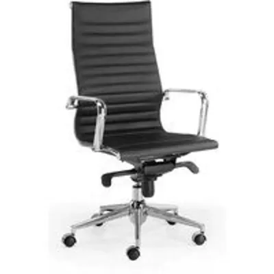 Euromof Londres Sillón de Oficina con Respaldo Alto Negro