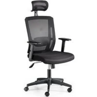 Euromof Sofía Silla de Oficina Ergonómica Negra