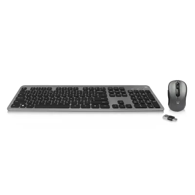 Ewent EW3272 RF Inalámbrico Teclado y Ratón Español Negro