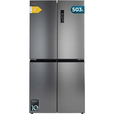 Frigorífico Cuatro Puertas Cecotec Bolero CoolMarket 4D 503 Inox E Total No Frost 177 cm 503L E Inox