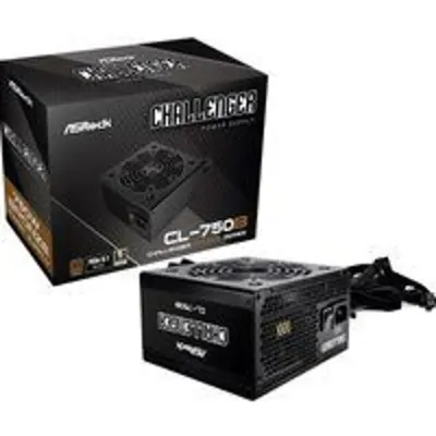 Fuente de Alimentación Asrock 750W 80 PLUS Bronze Challenger CL-750B Protección Avanzada Negro