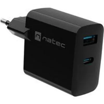 Fuente de Alimentación NATEC Universal 20V Modelo NUC-2145 Protección Sobrecarga Color Negro