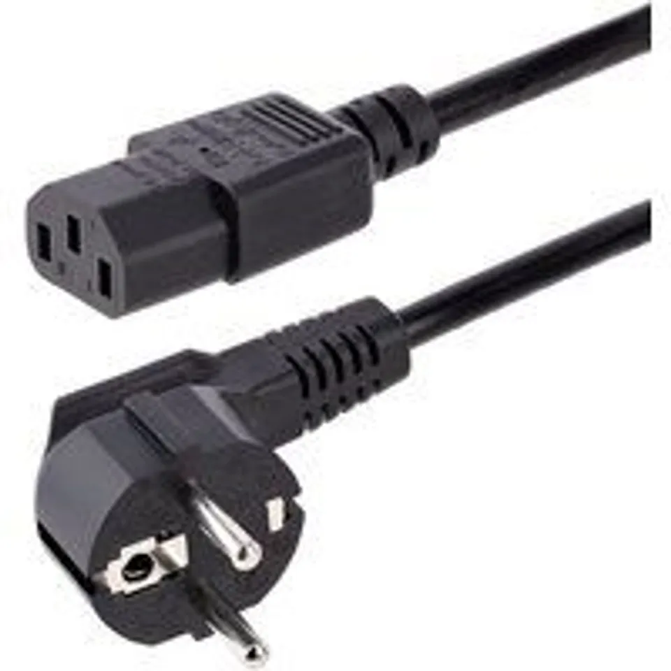 StarTech.com Cable de 1m (3 pies) de Alimentación para Ordenador, 18AWG, UE Schuko a C13, 250V 10A, Cable de Corriente, Cable de Fuente de Alimentación para Ordenador