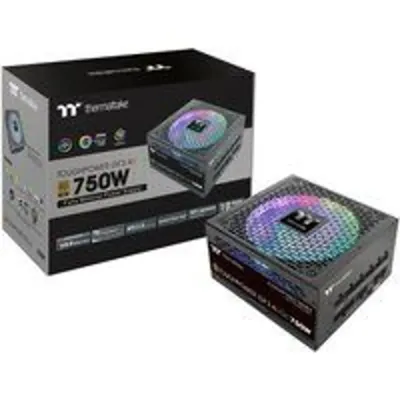 Fuente de Alimentación Thermaltake 750W Certificación 80 Plus Gold Toughpower GF3 ARGB 750W Gestión de cables y 5 PCIe