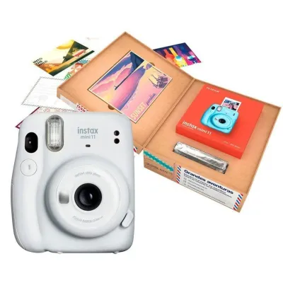 Fujifilm Instax Mini 11 Ice White Bundle Grandes Aventuras