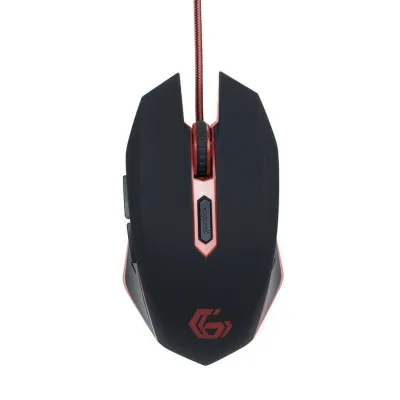 Gembird MUSG-001-R Ratón Gaming 2400 DPI Negro