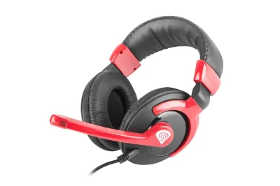 GENESIS HM34X Auriculares Alámbricos de Juego Negro/Rojo