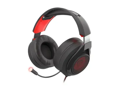 GENESIS Radon 610 Auriculares Gaming USB-A Negro/Rojo