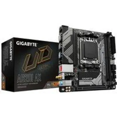 GIGABYTE A620I AX Placa base - Soporta CPUs AMD Ryzen 8000, VRM digital de 5+2+1 fases, hasta 6400MHz DDR5 (OC), 1xPCIe 4.0 M.2, Wi-Fi 6E, LAN 2.5GbE, USB 3.2 Gen 2