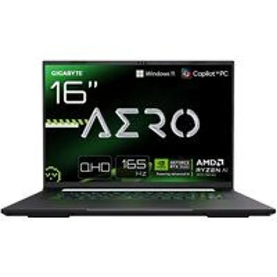 GIGABYTE ERO X16 1VH Portátil Gaming – 16“, 165Hz WQXGA, Ryzen AI 7 350, GPU NVIDIA RTX 5060, 16GB DDR5 5200MHz, SSD Gen4 de 1TB, Windows 11 Home, Garantía de 2 años, Dolby Atmos, AERO X16 1VH93ESC94AH