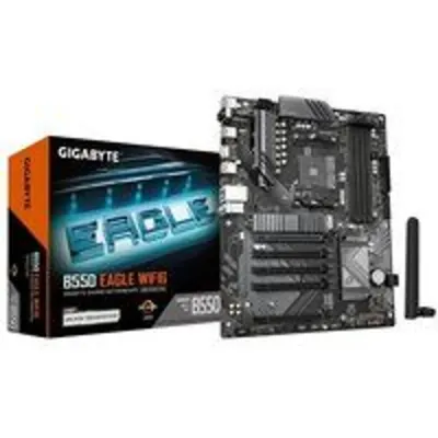 GIGABYTE B550 EAGLE WIFI6 Placa base - Procesadores AMD Ryzen serie 5000 G, VRM de 10+3+1 fases, hasta 3200 MHz DDR4, 1xPCIe 4.0 + 1xPCIe 3.0 M.2, LAN 1GbE, WIFI 6, USB 3.2 Gen 2