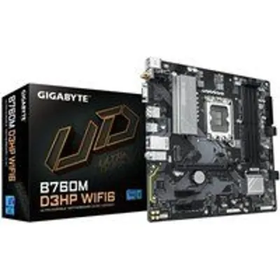 GIGABYTE B760M D3HP WIFI6 Placa base - Compatible con procesadores Intel Core 14ª generación, VRM digital de 4+1+1 fases, hasta 5600 MHz DDR5, 2x M.2 PCIe 4.0, Wi-Fi 6, LAN GbE, USB 3.2 Gen 1