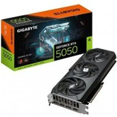 GIGABYTE GeForce RTX 5050 GAMING OC 8G Tarjeta Gráfica - 8GB GDDR6, 128bit, PCI-E 5.0, 2632MHz Frecuencia del núcleo, 2 x DP, 2 x HDMI, NVIDIA DLSS 4, GV-N5050GAMING OC-8GD