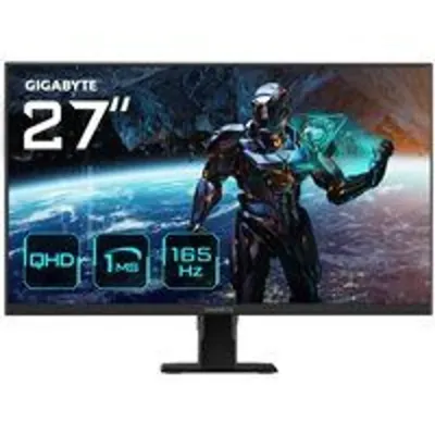 GIGABYTE GS27Q 27" Monitor de Juego QHD - 2560 x 1440, 165Hz, 1ms, 300 cd/m², FreeSync Premium, HDR Ready, HDMI 2.0, DisplayPort 1.4