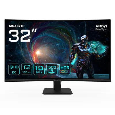 GIGABYTE GS32QCA 31.5" Curvo QHD 180Hz 1ms FreeSync HDR