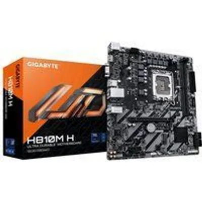 GIGABYTE H810M H Placa base - Procesadores Intel Core Ultra (Serie 2), VRM de 4+1+2 fases, hasta 6400 MHz DDR5, 1xPCIe 4.0 M.2, LAN 1GbE, USB 3.2 Gen 1