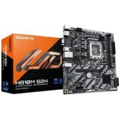 GIGABYTE H810M S2H Placa base - Procesadores Intel Core Ultra (Serie 2), VRM de 4+1+2 fases, hasta 6400 MHz DDR5, 1xPCIe 4.0 M.2, LAN 1GbE, USB 3.2 Gen 1