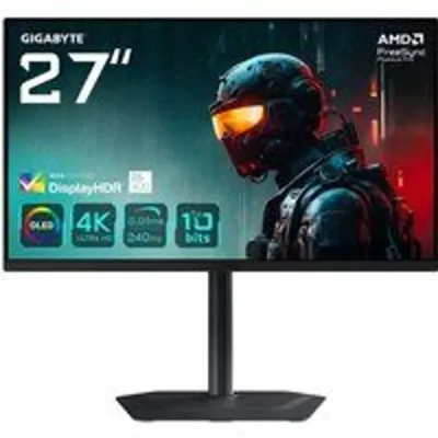 GIGABYTE MO27U2 OLED 4K UHD Gaming Monitor - 3840 x 2160, 240Hz, 0,03 ms, 1000 cd/m², Display HDR True Black 400, HDMI 2.1, DisplayPort 1.4