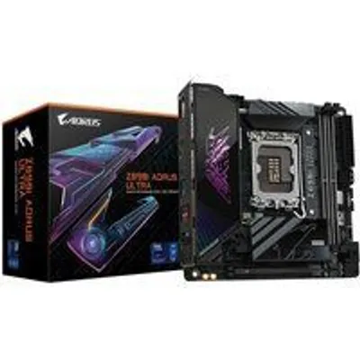 GIGABYTE Placa base Z890I AORUS ULTRA - Compatible con CPUs Intel Core Ultra (Serie 2), VRM de 8+1+2 fases, hasta 8800MHz DDR5 (OC), 1xPCIe 5.0 + 1xPCIe 4.0, Wi-Fi 7, LAN 2.5GbE, Thunderbolt 4