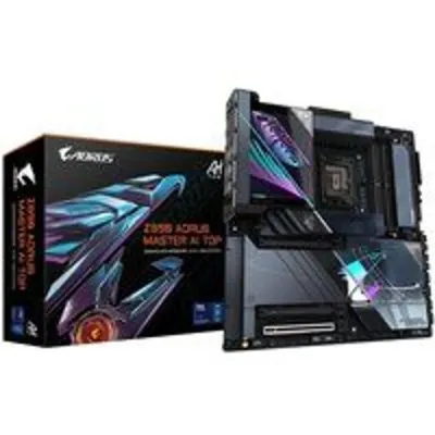 GIGABYTE Z890 AORUS MASTER AI TOP Placa Base - Compatible con CPUs Intel Core Ultra (Serie 2), VRM de 20+1+2 fases, hasta 9500MHz DDR5 (OC), PCIe 5.0 M.2, Wi-Fi 7, Thunderbolt 4
