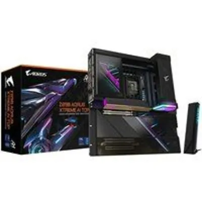 GIGABYTE Z890 AORUS XTREME AI TOP Placa Base - Compatible con CPUs Intel Core Ultra (Serie 2), VRM de 22+1+2 fases, hasta 9500MHz DDR5 (OC), PCIe 5.0 M.2, Wi-Fi 7, Thunderbolt 5